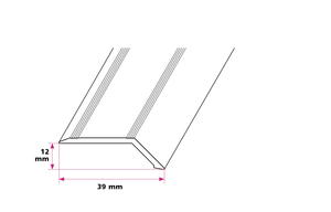10-13 mm. overgangsprofil med næb - midthullet 