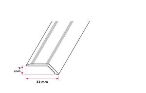 6-9 mm. overgangsprofil med næb - midthullet 