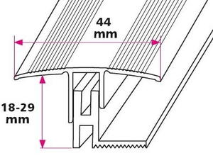 18-29 mm. XXL Dilatationsprofil - kliksystem 