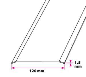 120 mm. overgangsprofil - u/huller
