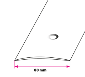 80 mm. buet overgangsprofil - midthullet