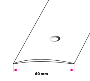60 mm. buet overgangsprofil - midthullet