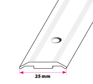 25 mm. flad overgangsprofil - midthullet