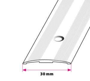 30 mm. buet overgangsprofil - midthullet