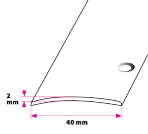 40 mm. buet overgangsprofil - sidehullet