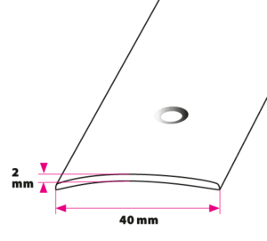 40 mm. buet overgangsprofil - midthullet