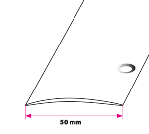 50 mm. buet overgangsprofil - sidehullet