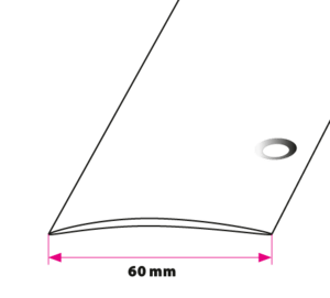 60 mm. buet overgangsprofil - sidehullet