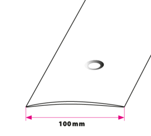 100 mm. buet overgangsprofil - midthullet