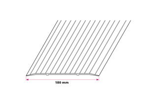 180 mm. dækplade - u/huller 