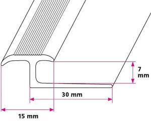 7 mm. dilatationsprofil - midthullet 