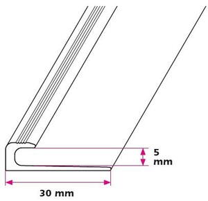 5 mm. afslutningsprofil - midthullet 