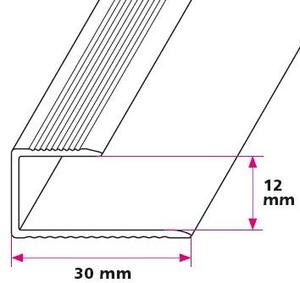 11-13 mm. afslutningsprofil - u/huller 