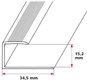14-16 mm. afslutningsprofil - u/huller 
