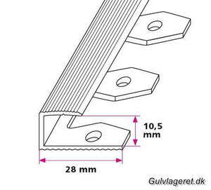 11 mm. Flexafslutning med lomme - midthullet 