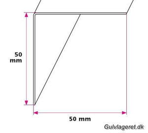 50x50 mm. vinkelprofil - u/huller 