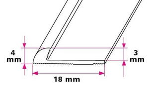 Trappeafslutning til 3 mm. linoleum - midthullet 
