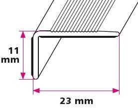 20x11 mm. vinkelprofil - selvklæbende