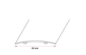 80 mm. buet overgangsprofil - selvklæbende