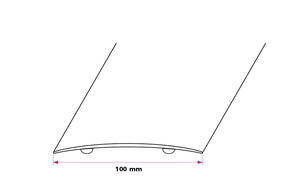 100 mm. buet overgangsprofil - selvklæbende 