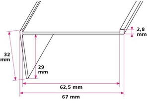 Trappeforkant til 62 mm. indlæg, stor - midthullet 