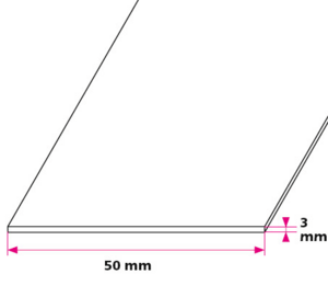 50 x 3 mm flad profil - u/huller 