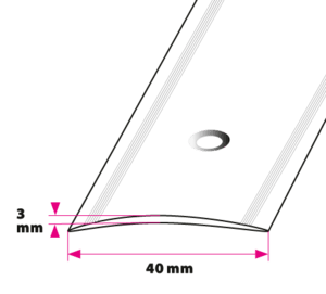 40 mm. buet overgangsprofil HD - midthullet