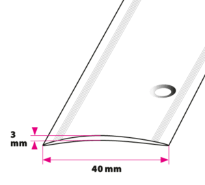 40 mm. buet overgangsprofil HD - sidehullet