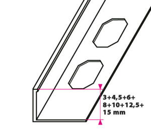 Klinkeprofiler, Lige afslutning - u/huller