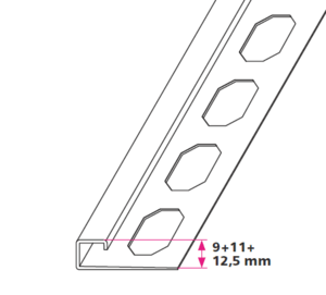 Klinkeprofiler, Firkant afslutning - u/huller