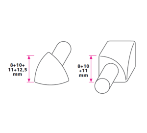 Ind-/udv. hjørne - Blank stål 