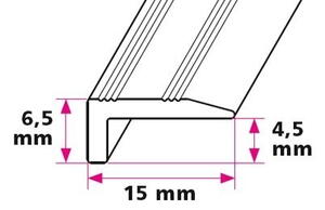 15 x 6,5 mm Vinkelprofil - u/huller 