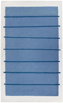 C. Olesen tæpper - Santa Fe - White/Light blue 