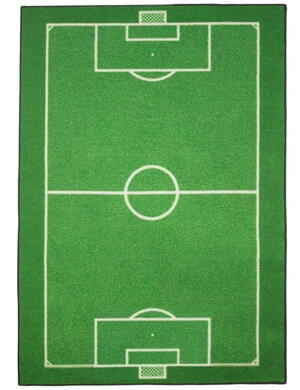 Tæppe med fodboldbane 95x133 cm.