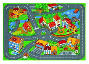 Gulvtæppe med vejbaner - Quiet Town