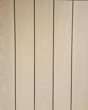 Ask Prima Hvid Matlak - Skibsplank med sort fuge, 145x1820 mm.