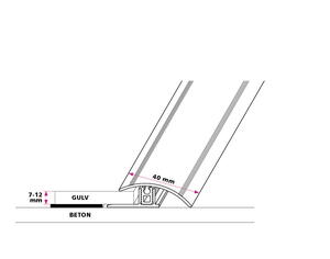 Multi Flex overgangsprofil 7-12 mm. 