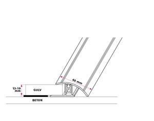 Multi Flex afslutningsprofil 13-19 mm. 
