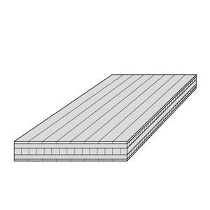 40 mm bambusplade - Plain pressed, Natural.