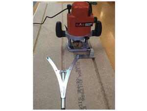 Fræseskabelon til gulvvarmeslanger 20 mm.