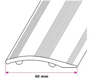 40 mm. buet overgangsprofil - selvklæbende