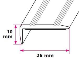 26x10 mm Vinkelprofil - selvklæbende 