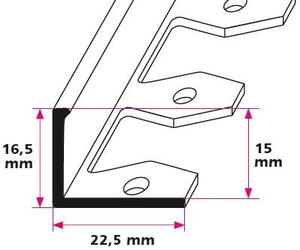 15 mm. Flexafslutning - midthullet 