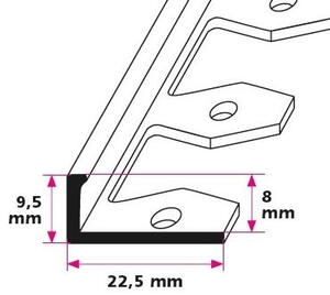8 mm. Flexafslutning - midthullet 