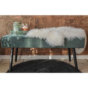 Skiby Bænk i mørkegrøn velour - UDSOLGT TIL UGE 9