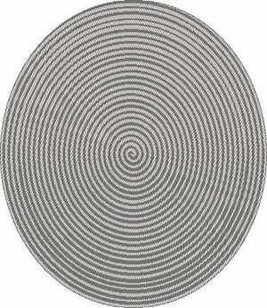 Udendørs rundt tæppe, Silver circle Ø 200 cm.