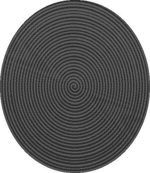 Udendørs rundt tæppe, Circle Night Silver Ø 200 cm.