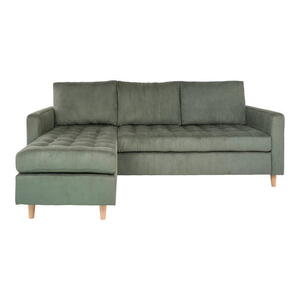 Firenze Sofa, Grøn fløjl med træben 