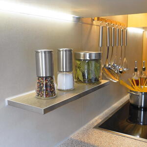 Rustfri stål hylde til klinker