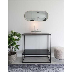 Jersey Spejl ovalt med ramme i messing look 35x80 cm. - RESTORDRE TIL UGE 15/2023